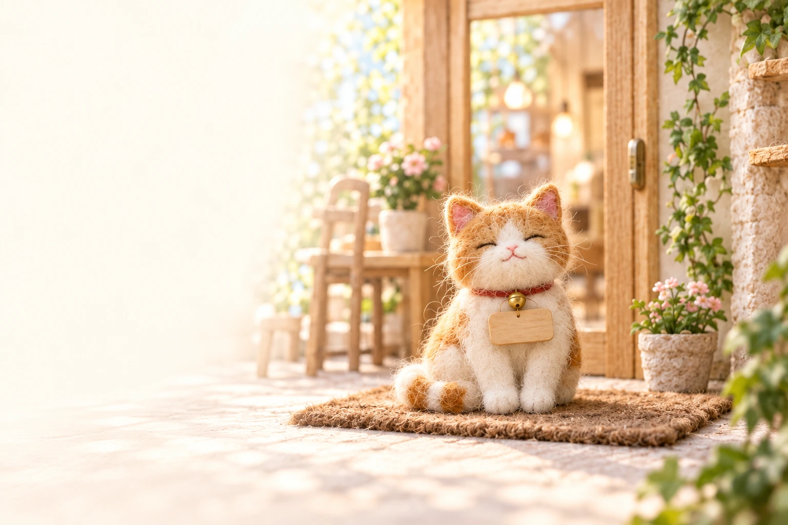 やわらかな光が差し込む、猫たちのいるひだまりの空間
